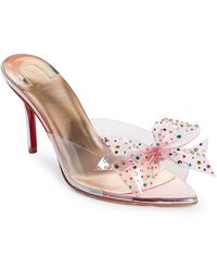Christian Louboutin - Crystal Embellished Pointed Toe Slide Sandal - Lyst
