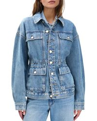 Rag & Bone - Amy Cinched Denim Jacket - Lyst