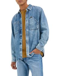 Lee Jeans - Engineer Cotton & Lyocell Denim Button-Up Overshirt - Lyst