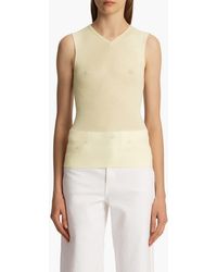 KHAITE - Renato Rib Merino Wool Blend Sleeveless Sweater - Lyst