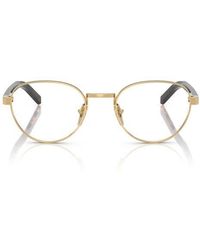 Prada - 51Mm Round Optical Glasses - Lyst