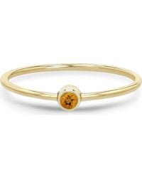 Zoe Chicco - 14K Bezel Birthstone Stacking Ring - Lyst