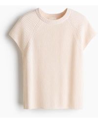 H&M - Knitted Top - Lyst