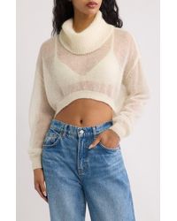 Solid & Striped - The Modella Crop Turtleneck Sweater - Lyst