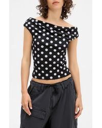BDG - Fia Polka Dot Off The Shoulder Top - Lyst