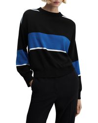 Mango - Stripe High Neck Sweater - Lyst