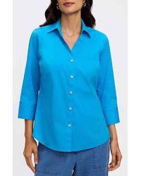 Foxcroft - Mary Button-Up Blouse - Lyst