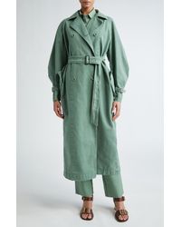 Max Mara - Corfu Cotton Canvas Belted Trench Coat - Lyst