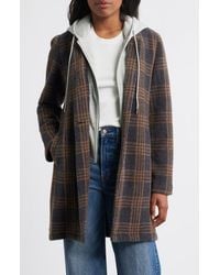 Thread & Supply - Plaid Coat With Bib Hoodie - Lyst