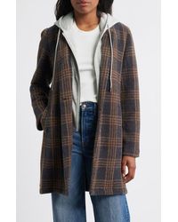 Thread & Supply - Plaid Coat With Bib Hoodie - Lyst