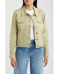 Apny - Frayed Denim Jacket - Lyst