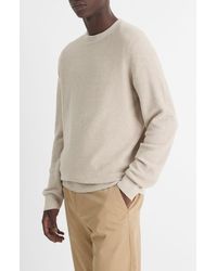 Vince - Geometric Jacquard Wool & Cotton Blend Crewneck Sweater - Lyst