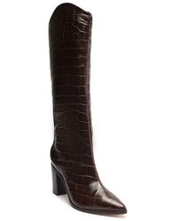 SCHUTZ SHOES - Maryana Pointed Toe Block Heel Knee High Boot - Lyst
