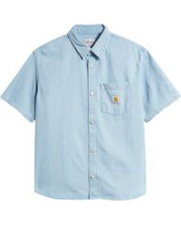 Carhartt - Ody Short Sleeve Denim Button-up Shirt - Lyst