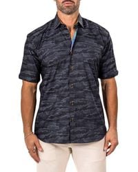 Maceoo - Galileo Marthy Short Sleeve Cotton Button-Up Shirt - Lyst