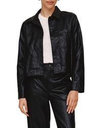 Bella Dahl - Crop Faux Leather Jacket - Lyst