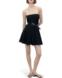 Mango - Strapless Minidress - Lyst