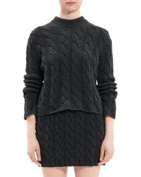 Theory - Cable Knit Wool & Cashmere Sweater - Lyst