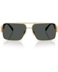 Versace - 61Mm Rectangular Sunglasses - Lyst