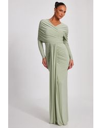 Quiz - Ity Draping Maxi Dress - Lyst