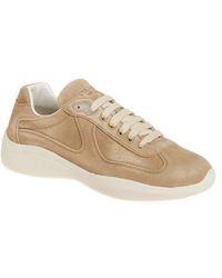 Prada - America's Cup Suede Sneaker - Lyst