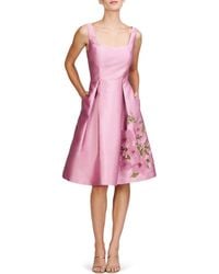 Kay Unger - Rebekah Sleeveless Satin Cocktail Dress - Lyst