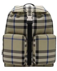 Burberry - Medium Check Backpack - Lyst
