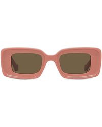 Loewe - Chunky Anagram 46mm Rectangular Sunglasses - Lyst