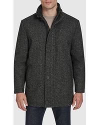 Andrew Marc - Dorsey Plaid Wool Blend Car Coat - Lyst
