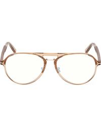 Tom Ford - 57Mm Pilot Light Blocking Optical Glasses - Lyst