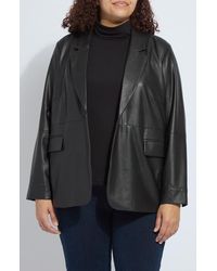 Lyssé - Ntials Faux Leather Blazer - Lyst