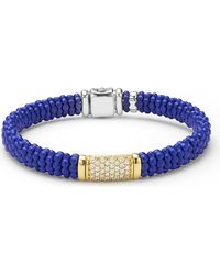 Lagos - Two-Tone Matte Ceramic Diamond Bracelet - Lyst