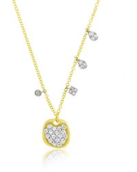 Meira T - Diamond Disc Pendant Necklace - Lyst