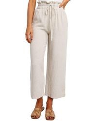 Petal & Pup - Hawthorne Linen Blend Wide Leg Crop Pants - Lyst