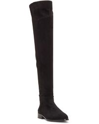 vince camuto black suede over the knee boots