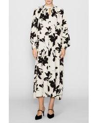 MELLODAY - Floral Print Long Sleeve Maxi Dress - Lyst