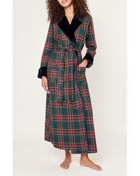 Petite Plume - Kensington Tartan Cotton Twill Robe - Lyst