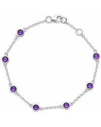 Zuvan - February Birthstone Bracelet Amethyst - Lyst