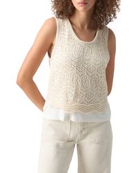 Sanctuary - Flow With It Open Stitch Layered Sweater Tank - Lyst