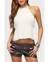 Edikted - Amit Tiered Chiffon Backless Top - Lyst