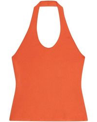 Theory - Halter Knit Tank - Lyst