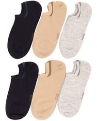 Felina - Assorted 6-Pack Super No-Show Socks - Lyst