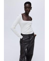 H&M - Square-Neck Top - Lyst