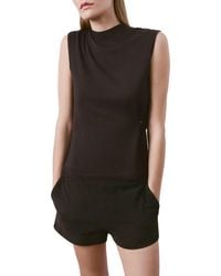 Mango - Side Gather Mock Neck Sweater Vest - Lyst