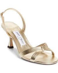Jimmy Choo - Elsy Metallic Slingback Sandal - Lyst