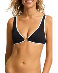 Seafolly - Colorblock Ring Bikini Top - Lyst