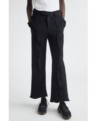 Undercover - Pintuck Wool Blend Pants - Lyst