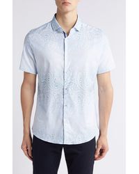 Stone Rose - Paisley Short Sleeve Trim Fit Button-up Shirt - Lyst