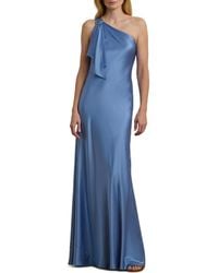 Ralph Lauren - Satin Charmeuse One-Shoulder Gown - Lyst