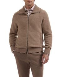Bugatchi - Wool Blend Full Zip Sweater Jacket - Lyst